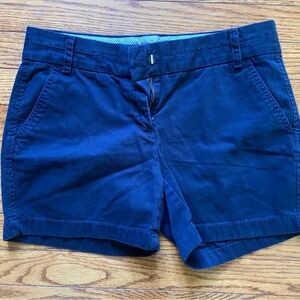 J.CREW Women's Navy Blue Chino Shorts, Size 2